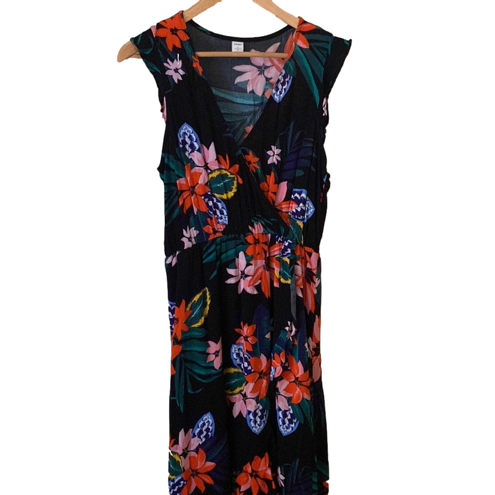 Old Navy Black Floral Dress